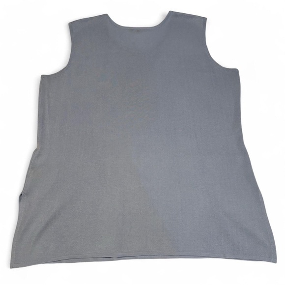 Misook XL 1X Sleeveless Knit Tank Top Blue Lightweight Minimalist Basic - Picture 3 of 5
